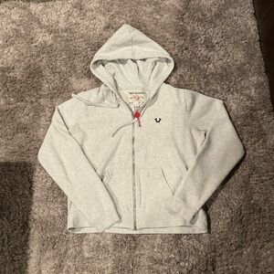 True Religion Light Gray Kids Hoodie Jacket